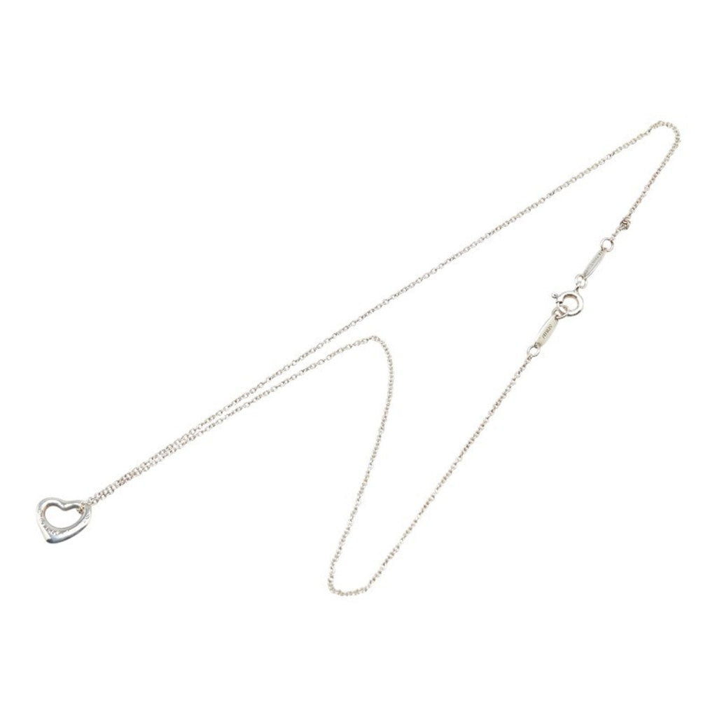 Open Heart Pendant Necklace Sterling Silver 11mm
