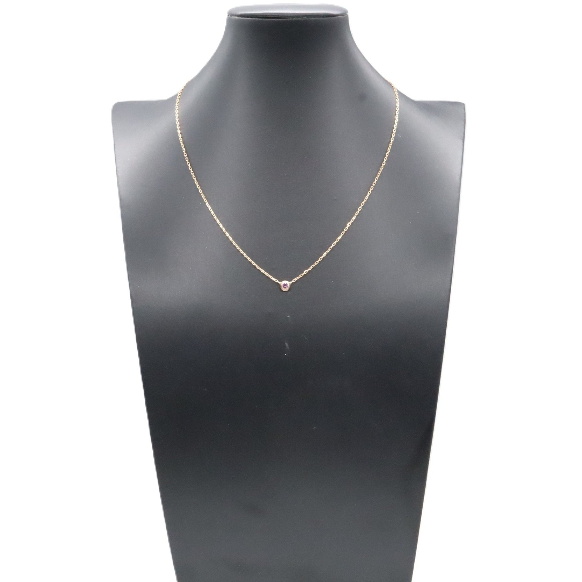 Pendant Necklace 18K Rose Gold with Sapphire