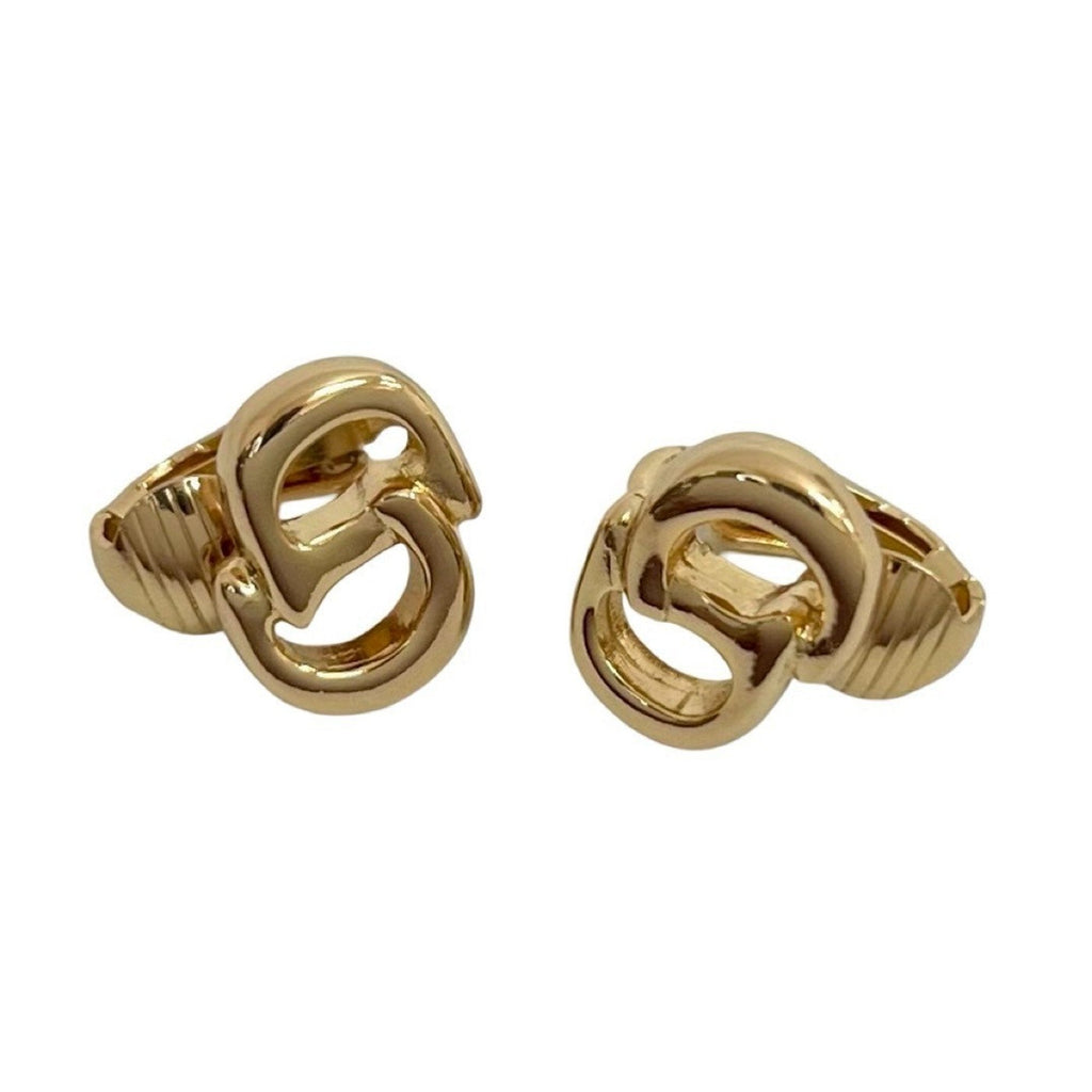 Earrings Logo Gold-Tone Metal