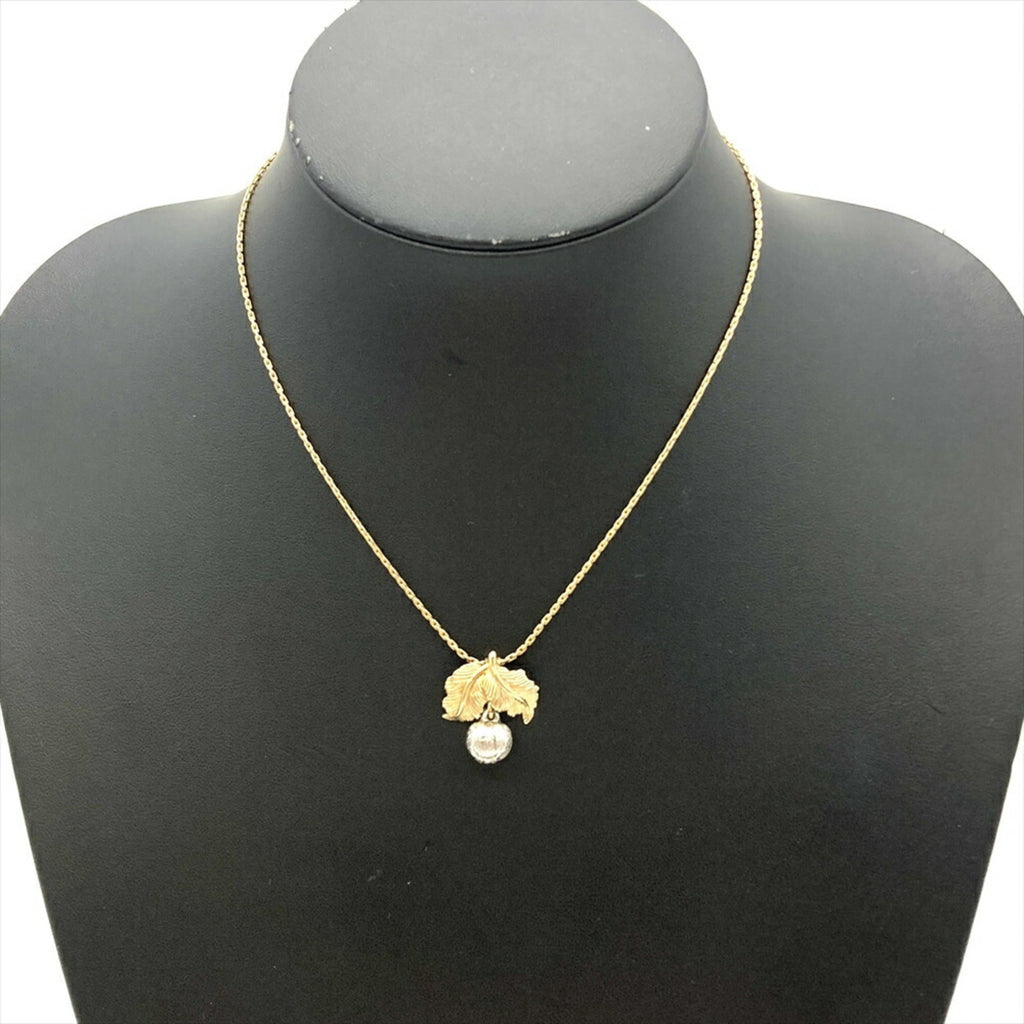 Leaf Combi Pendant Necklace Metal