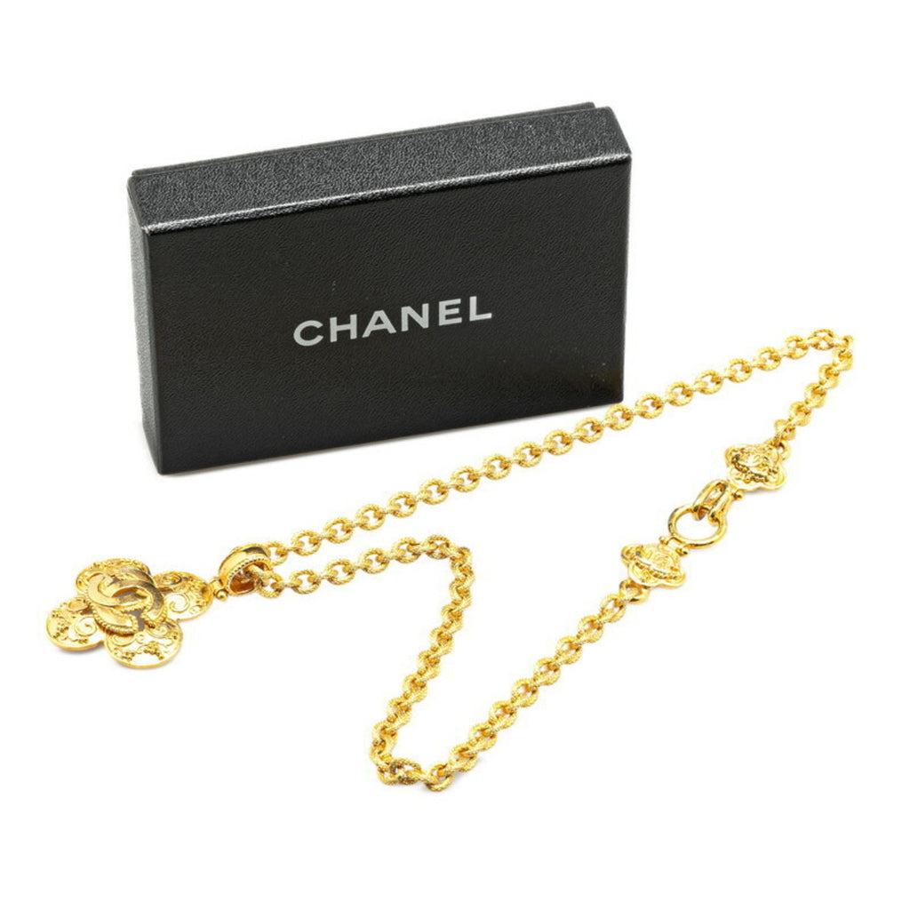 CC Logo Clover Pendant Necklace Metal