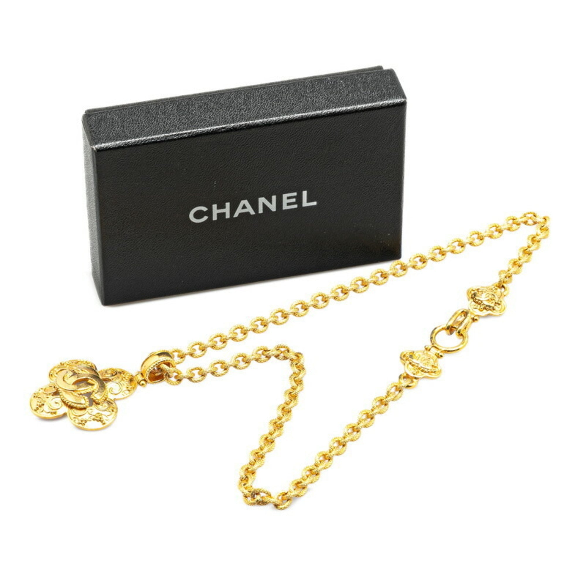 CC Logo Clover Pendant Necklace Metal
