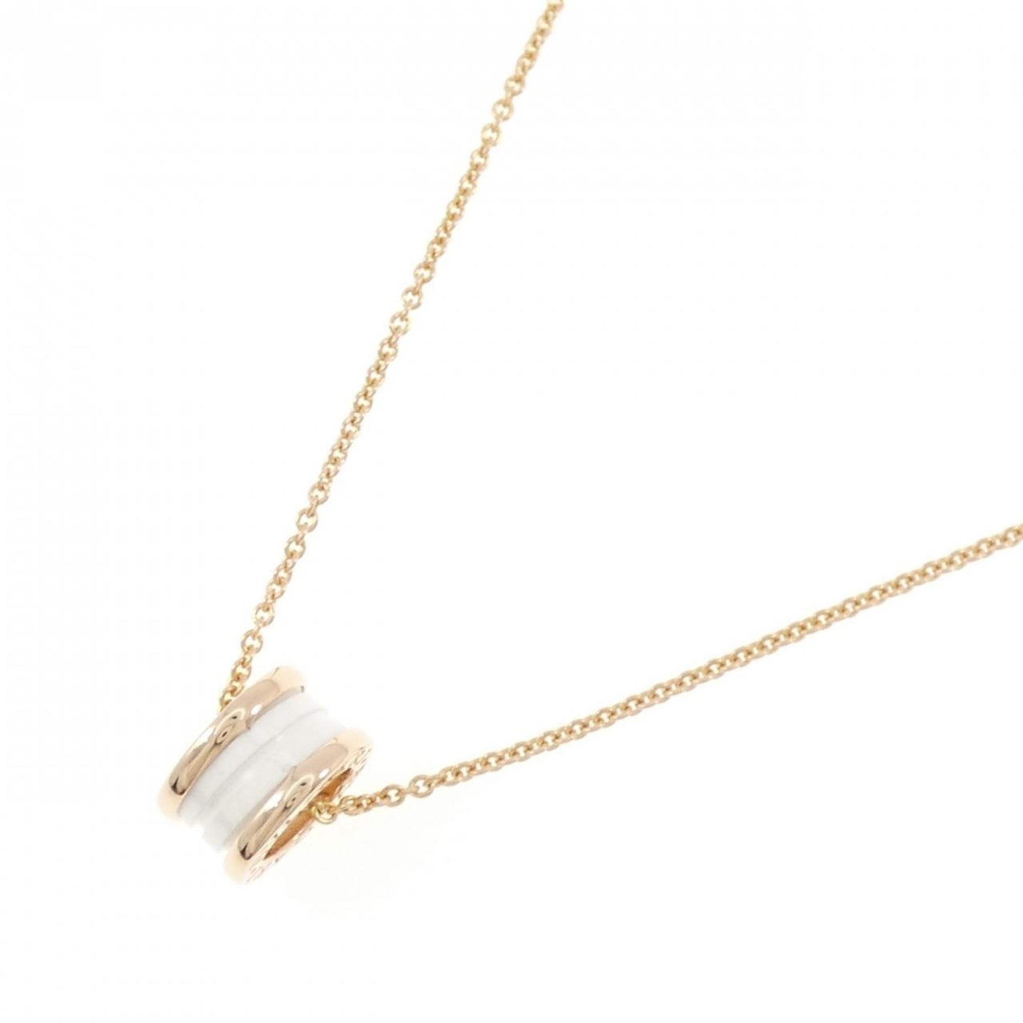 B.Zero1 Pendant Necklace Ceramic and Rose Gold