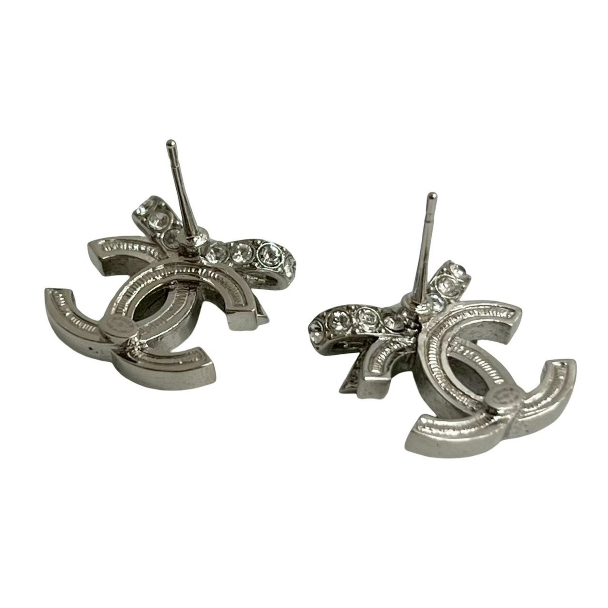 CC Logo Earrings Silver-Tone Metal Silver-Tone Metal