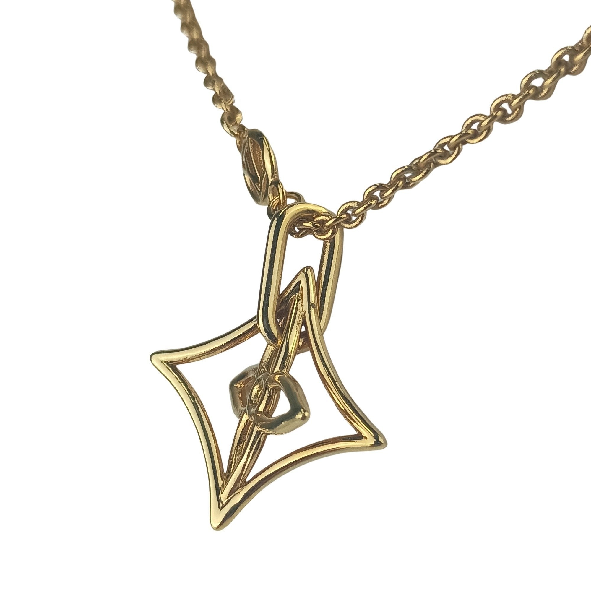Pendant Necklace Gold Metal