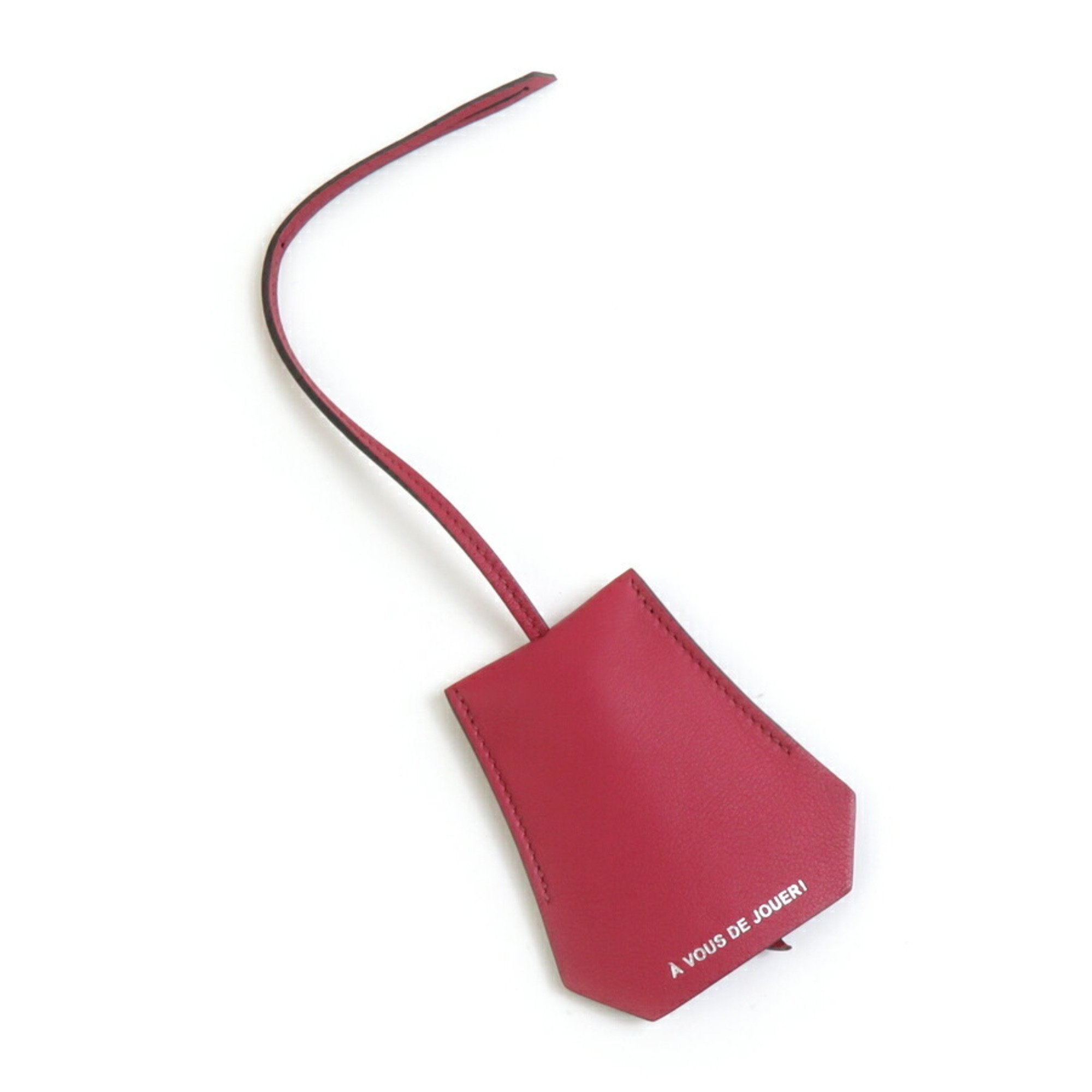 Charm Leather and Metal Burgundy Silver Handbag Charm