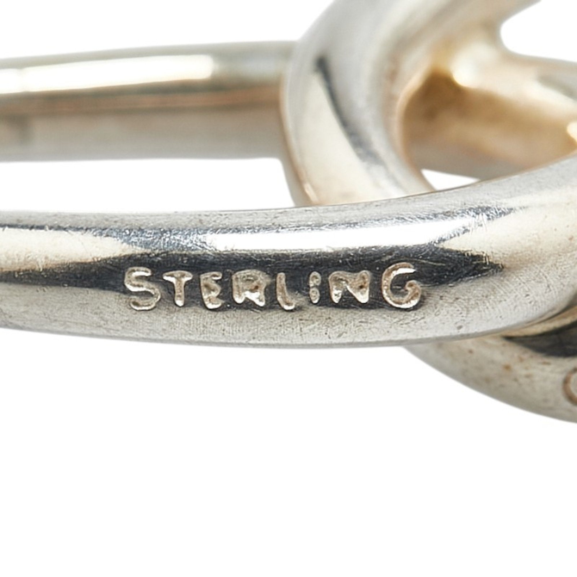 Double Loop Pendant Necklace Sterling Silver