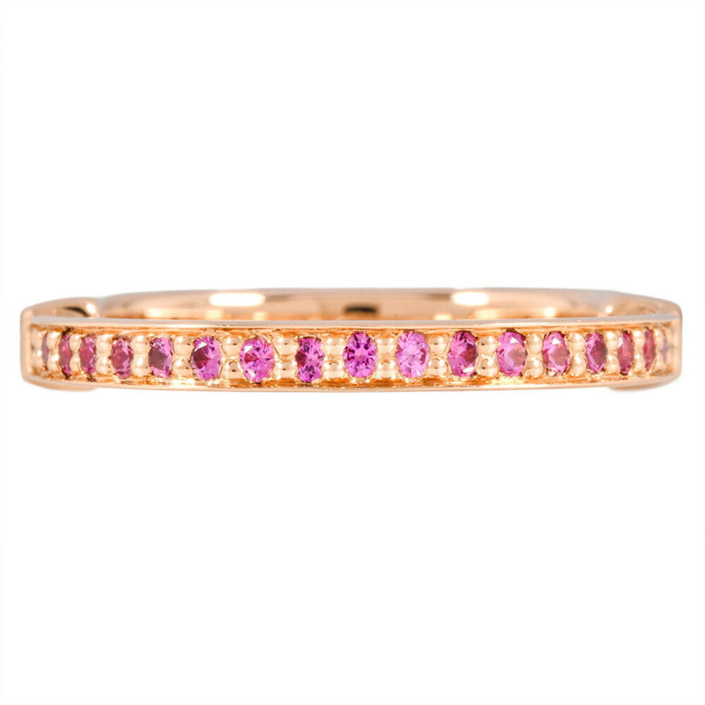 Ring 18K Rose Gold Small With Sapphire