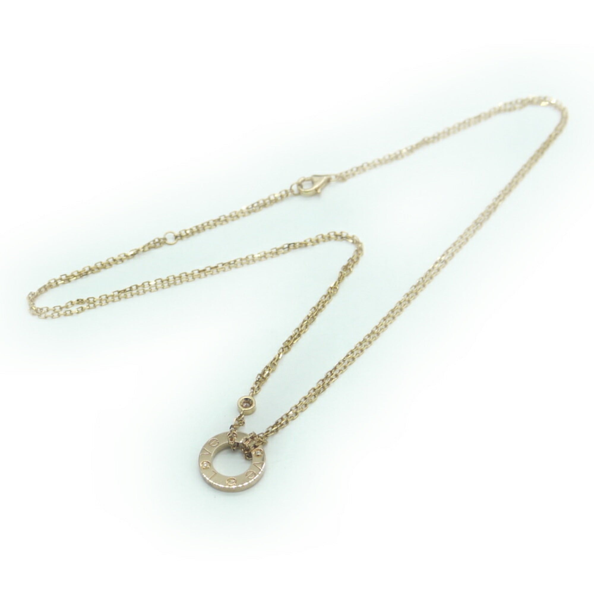 Love Pendant Necklace 18K Rose Gold with Diamond