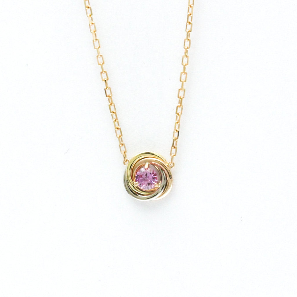 Trinity Pendant Necklace 18K Tricolor Gold