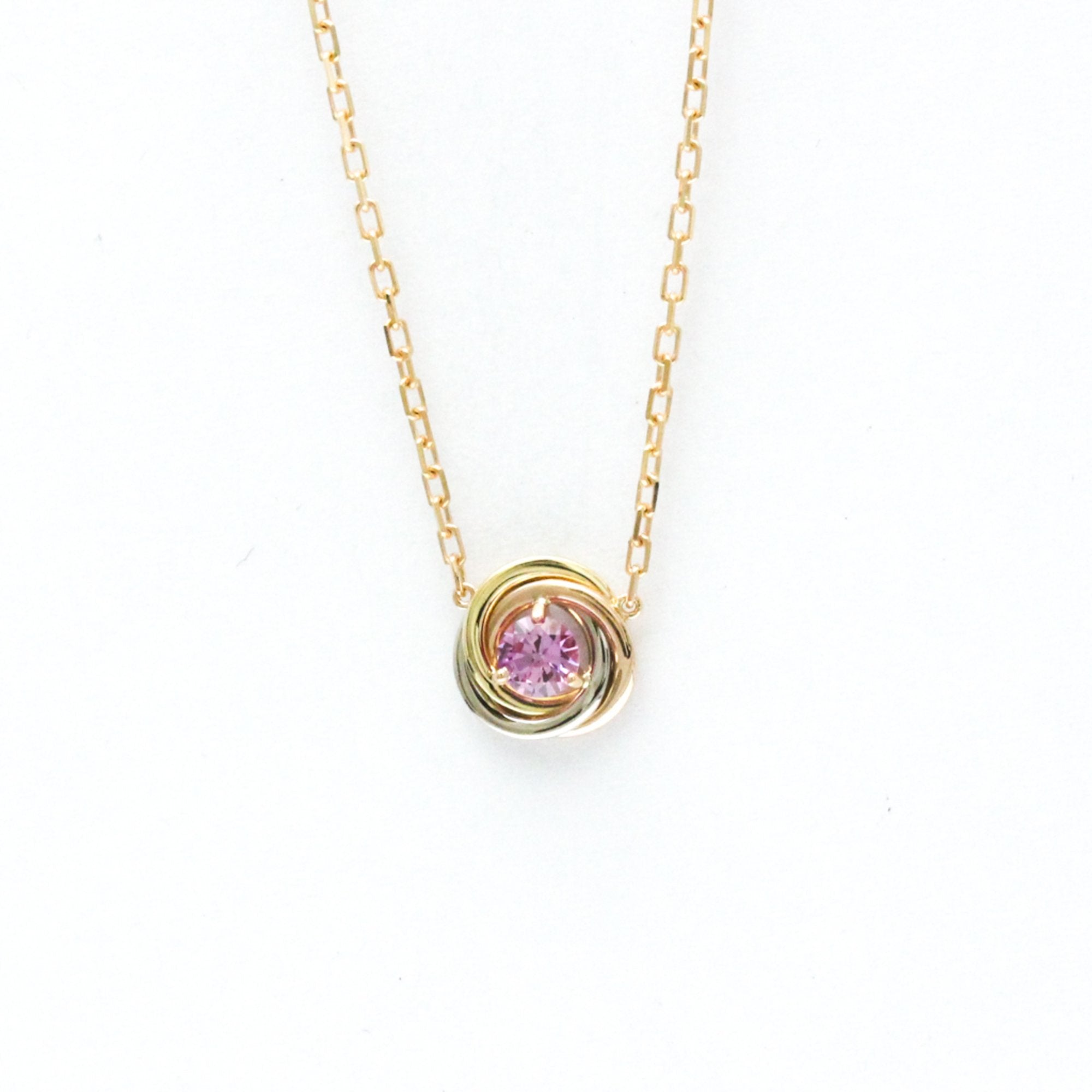 Trinity Pendant Necklace 18K Tricolor Gold