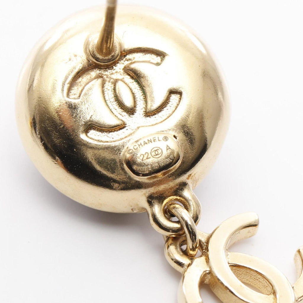 CC Logo Earrings Gold-Tone Metal Gold-Tone Metal