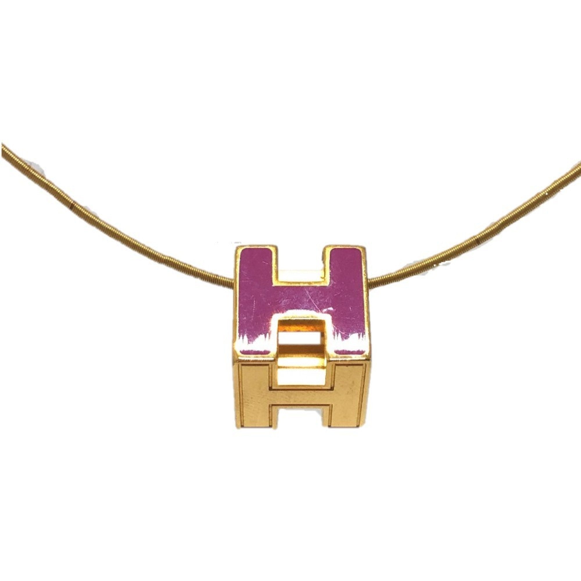 Cage D'h Pendant Necklace Lacquer Purple