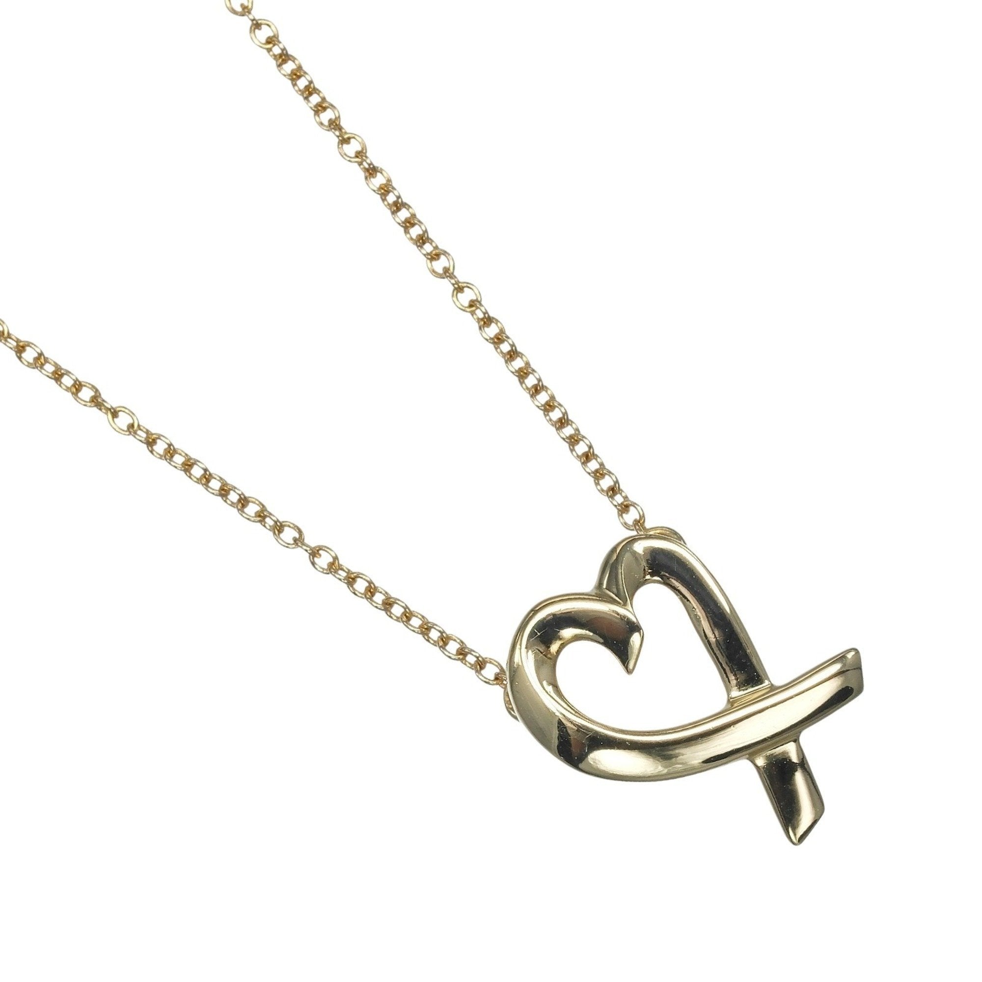 Loving Heart Pendant Necklace 18K Yellow Gold
