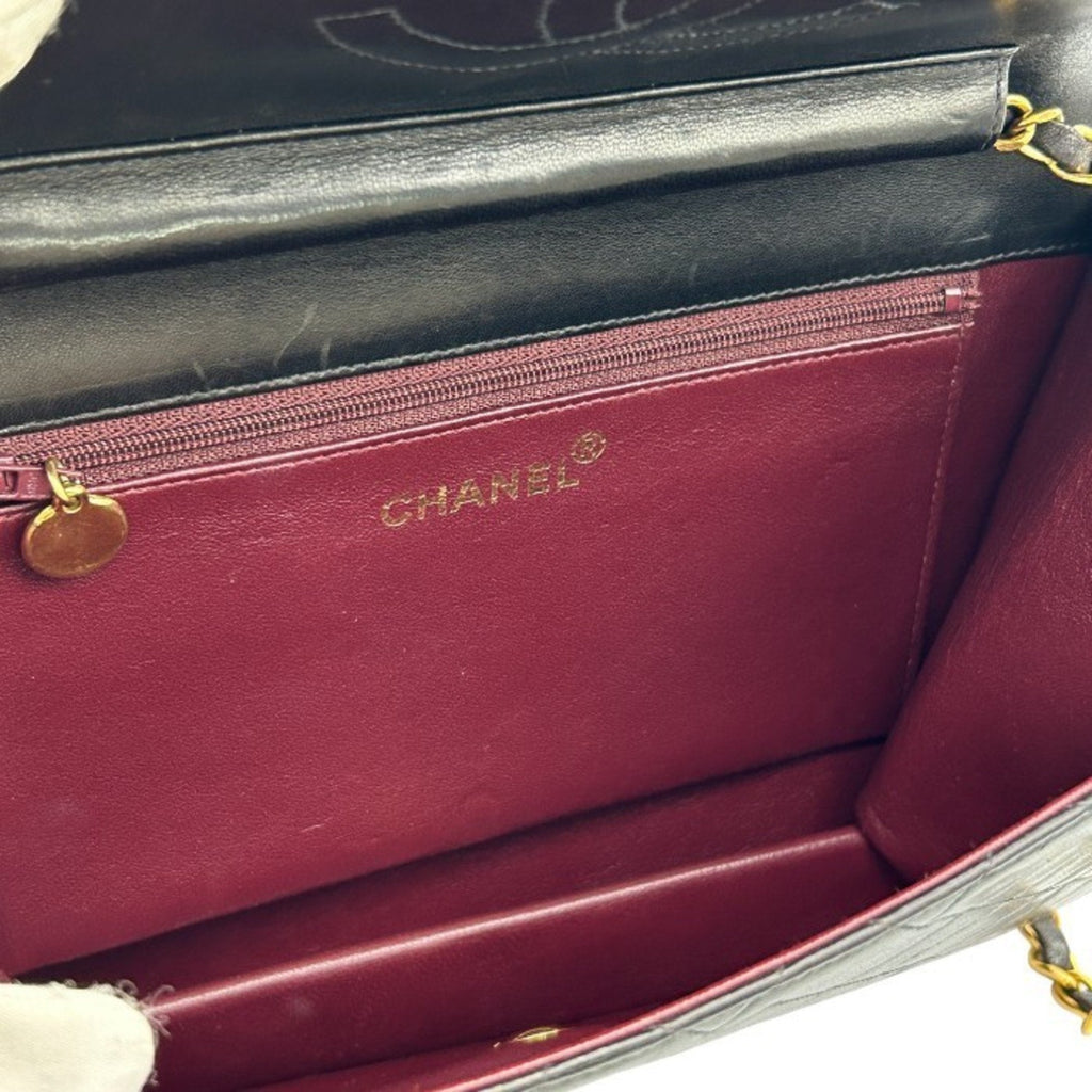 Vintage Clutch with Chain Quilted Leather Medium