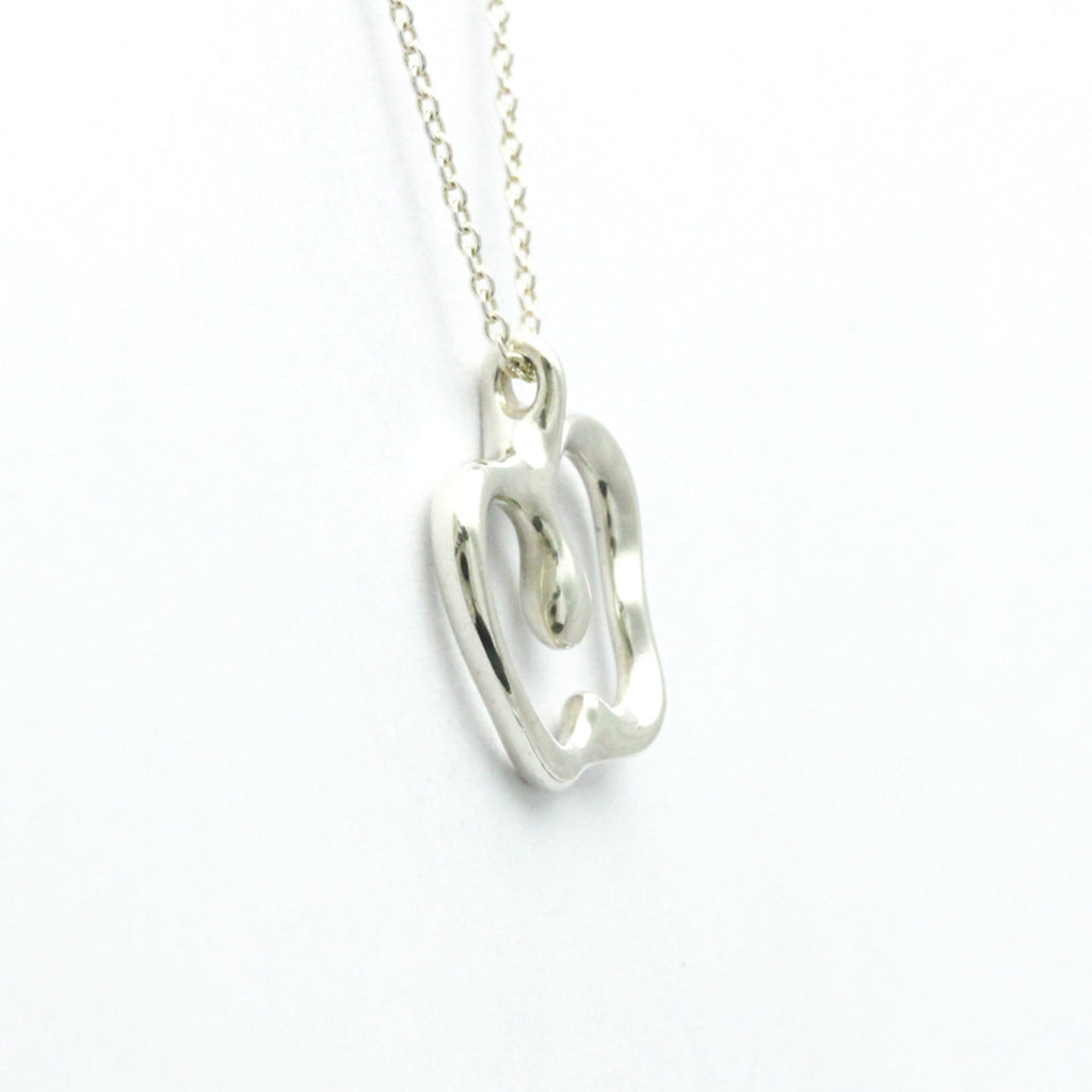 Apple Pendant Necklace Sterling Silver