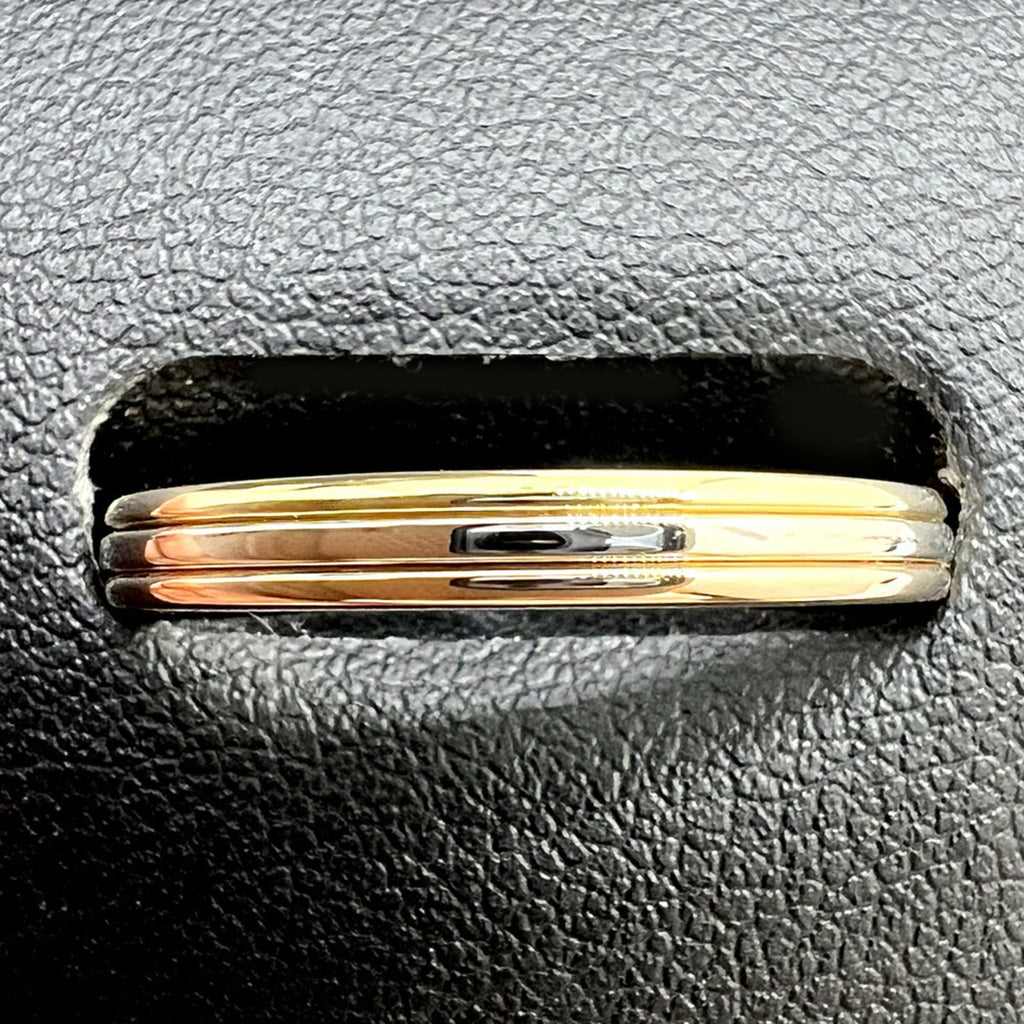 Vendome Louis Cartier Band Ring 18K Tricolor Gold