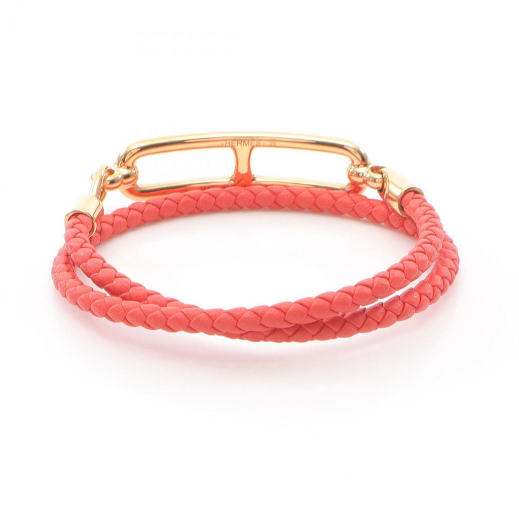 Le Ris De Bleu Tours Bracelet Gold and Leather