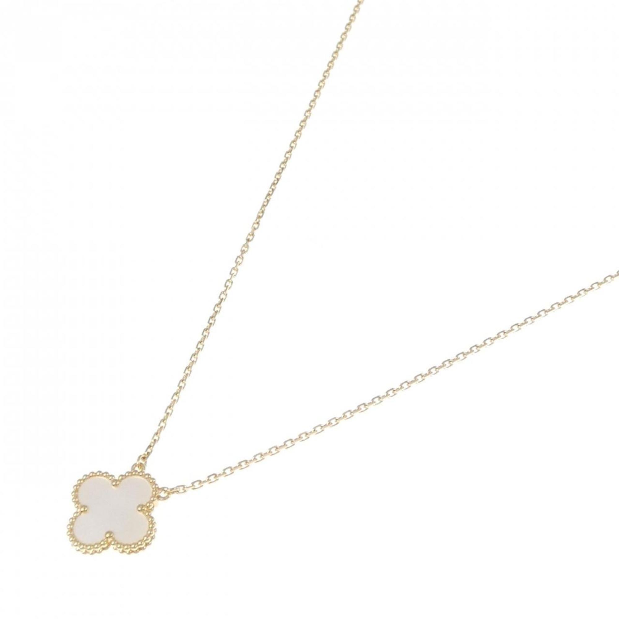 Vintage Alhambra Pendant Necklace 18K Yellow Gold