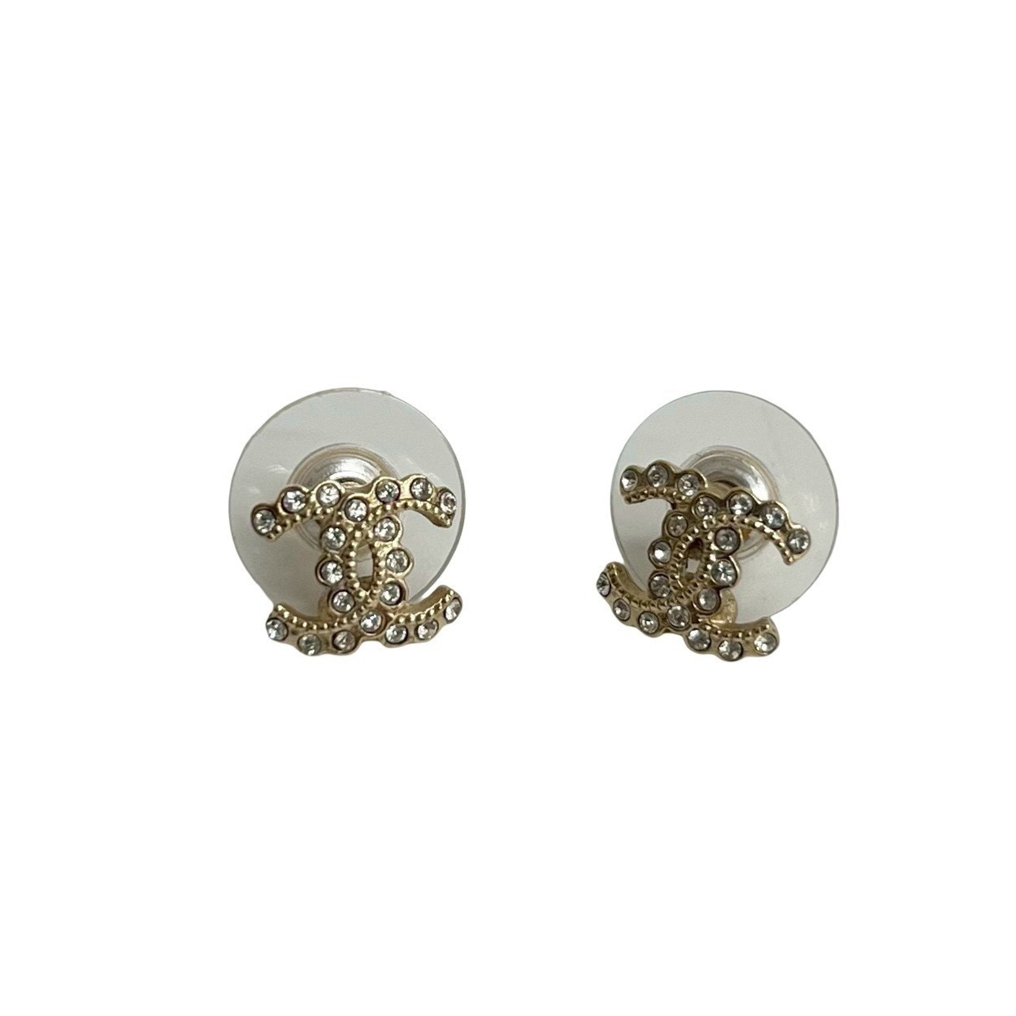 CC Logo Earrings Metal Gold-Tone Metal