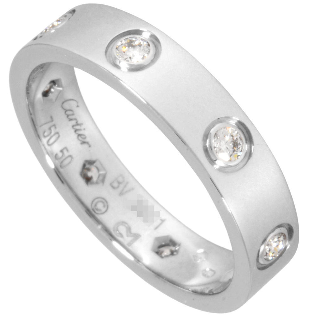Love Ring 18K White Gold with Diamond Mini