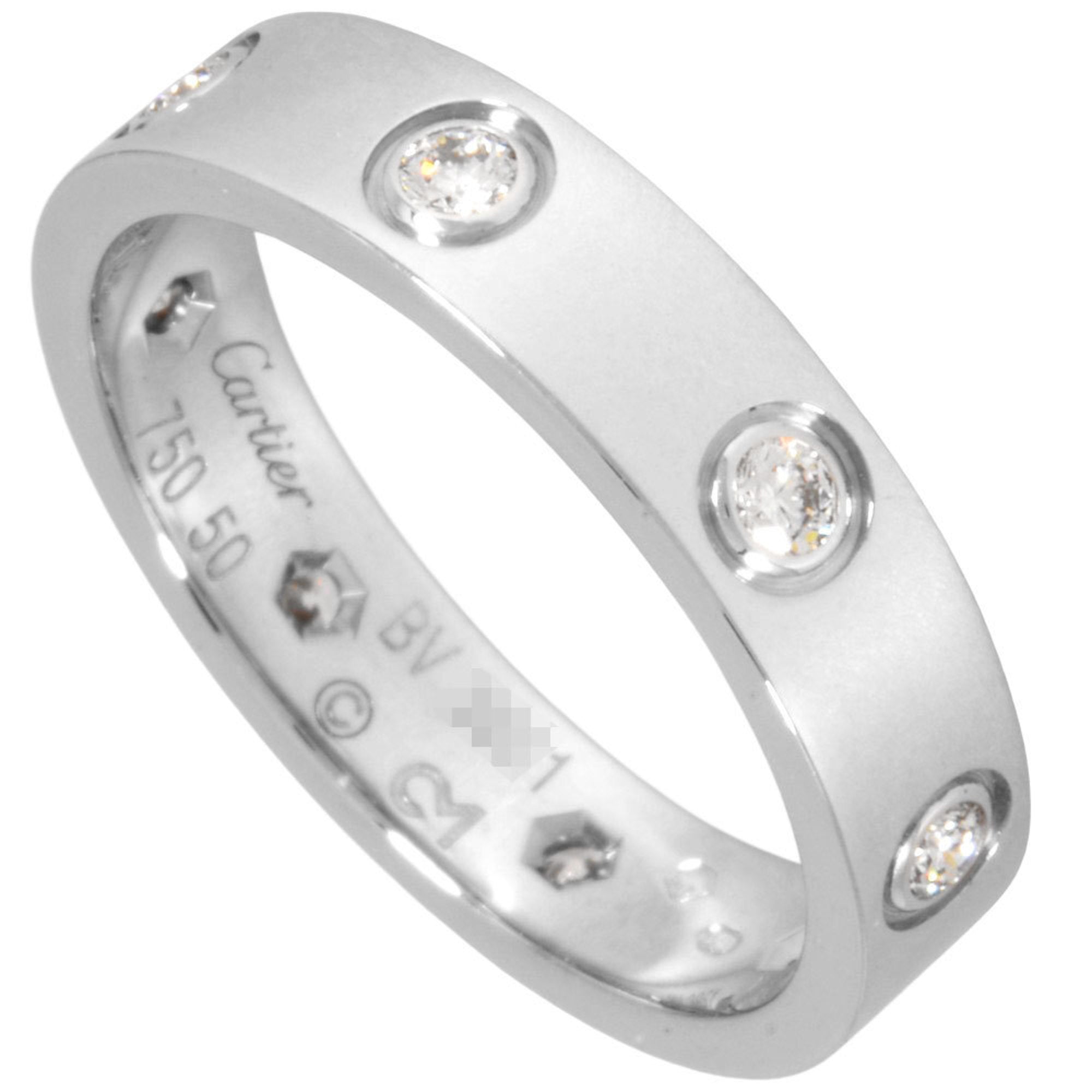 Love Ring 18K White Gold with Diamond Mini