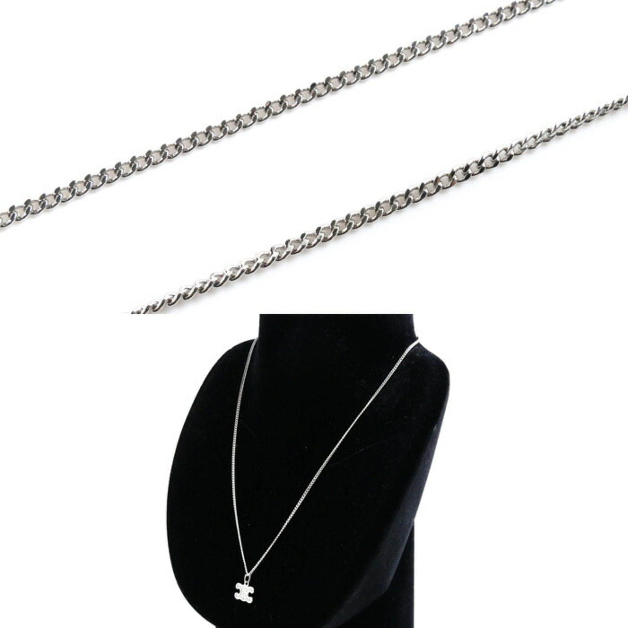 Triomphe Pendant Necklace Brass Crystal Rhinestone