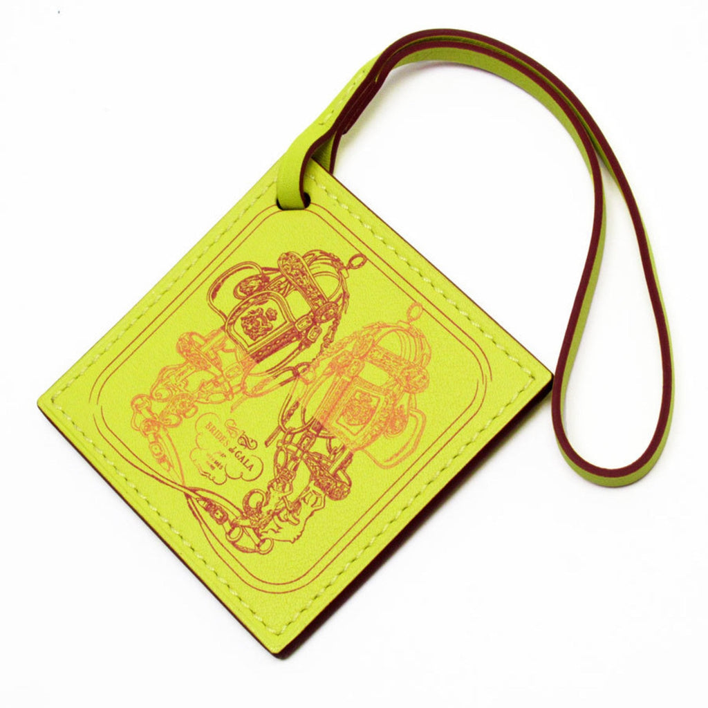 Charm Swift Leather Lime Handbag Charm