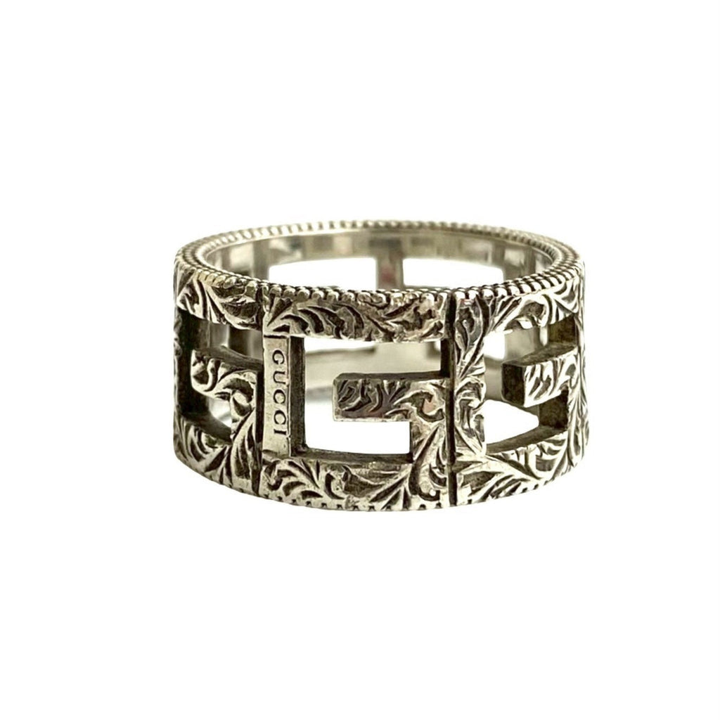 Square G Arabesque Ring Sterling Silver