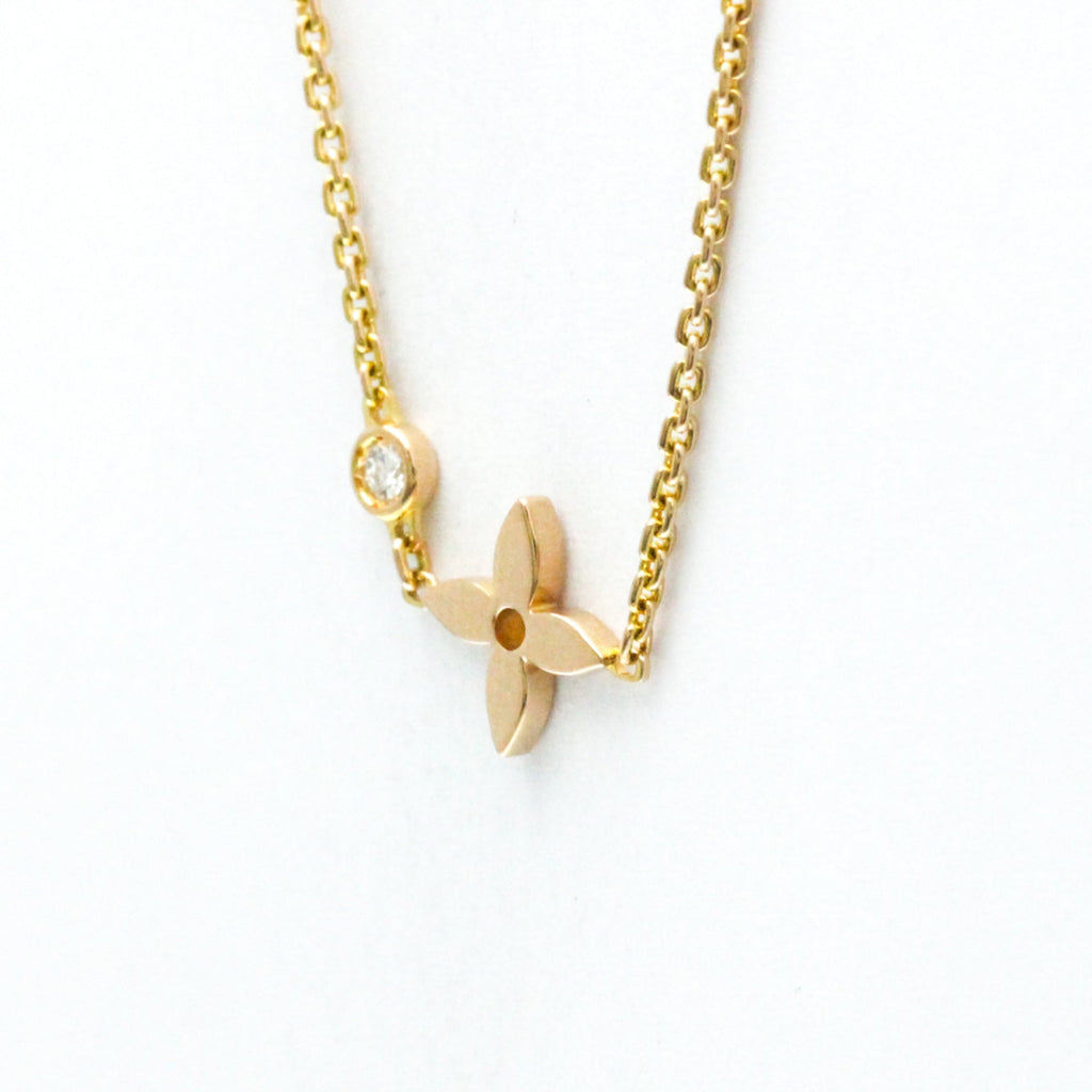 Monogram Idylle Pendant Necklace 18K Rose Gold With Diamond