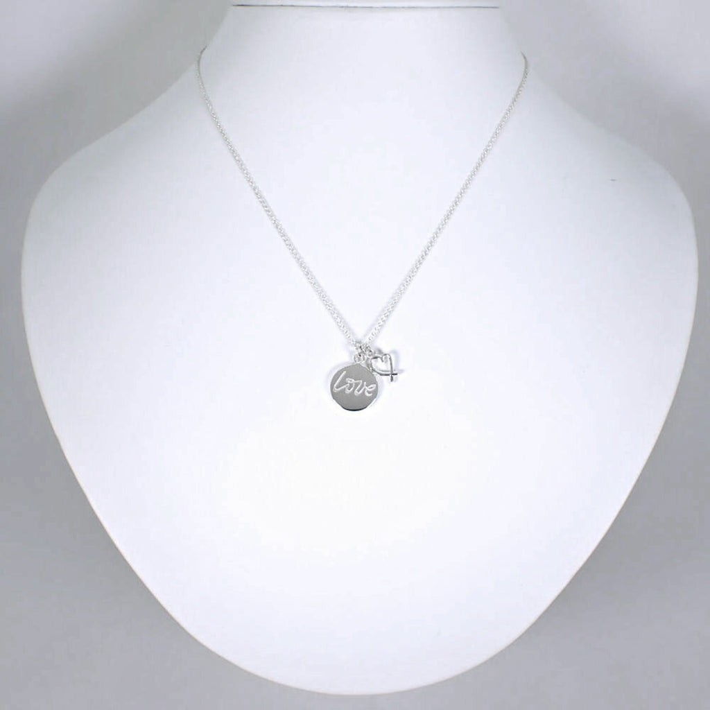 Love Loving Heart Pendant Necklace Sterling Silver