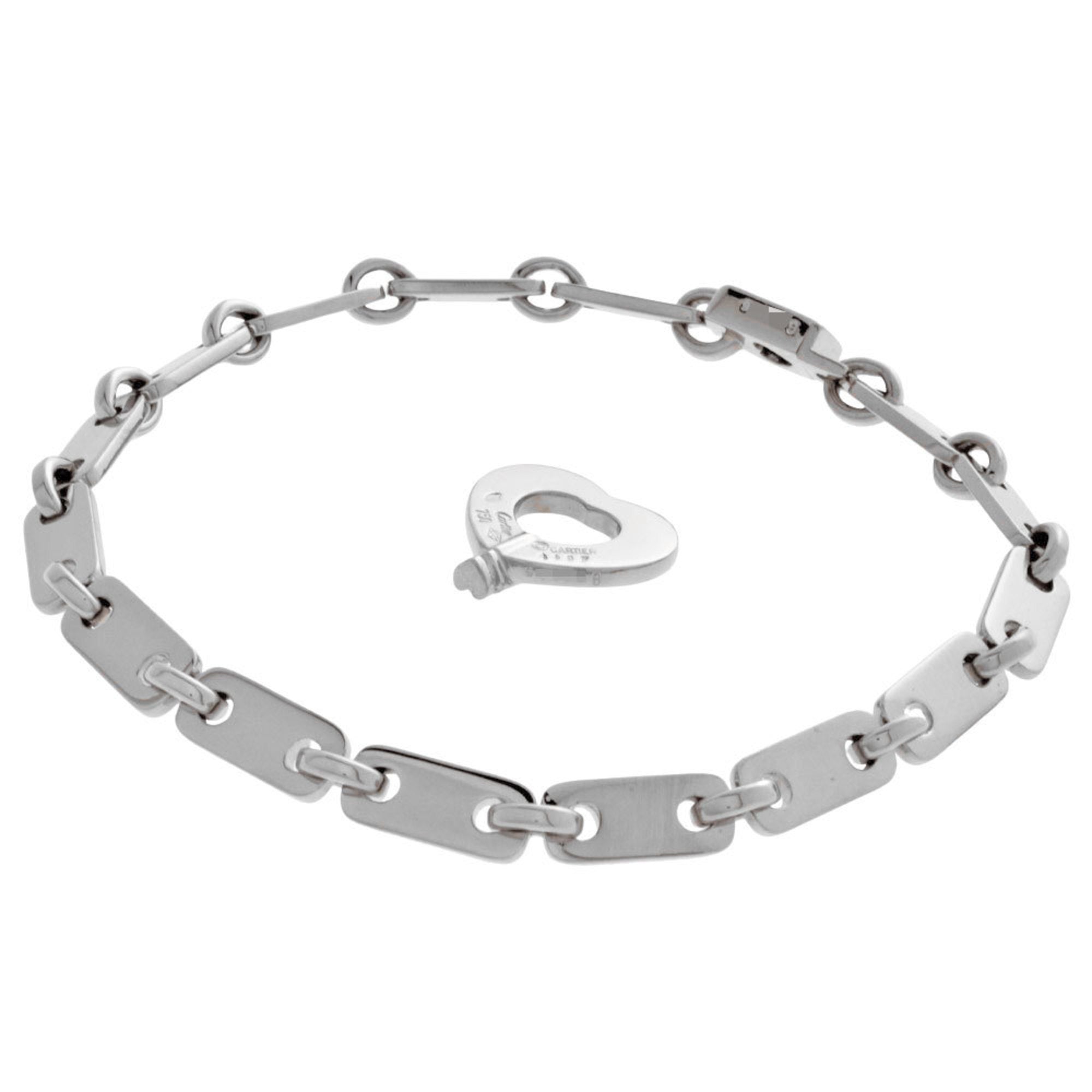Figaro Bracelet 18K White Gold