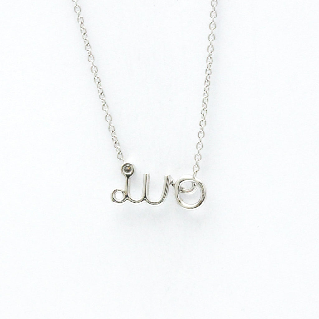 Pendant Necklace 18K White Gold with Diamond