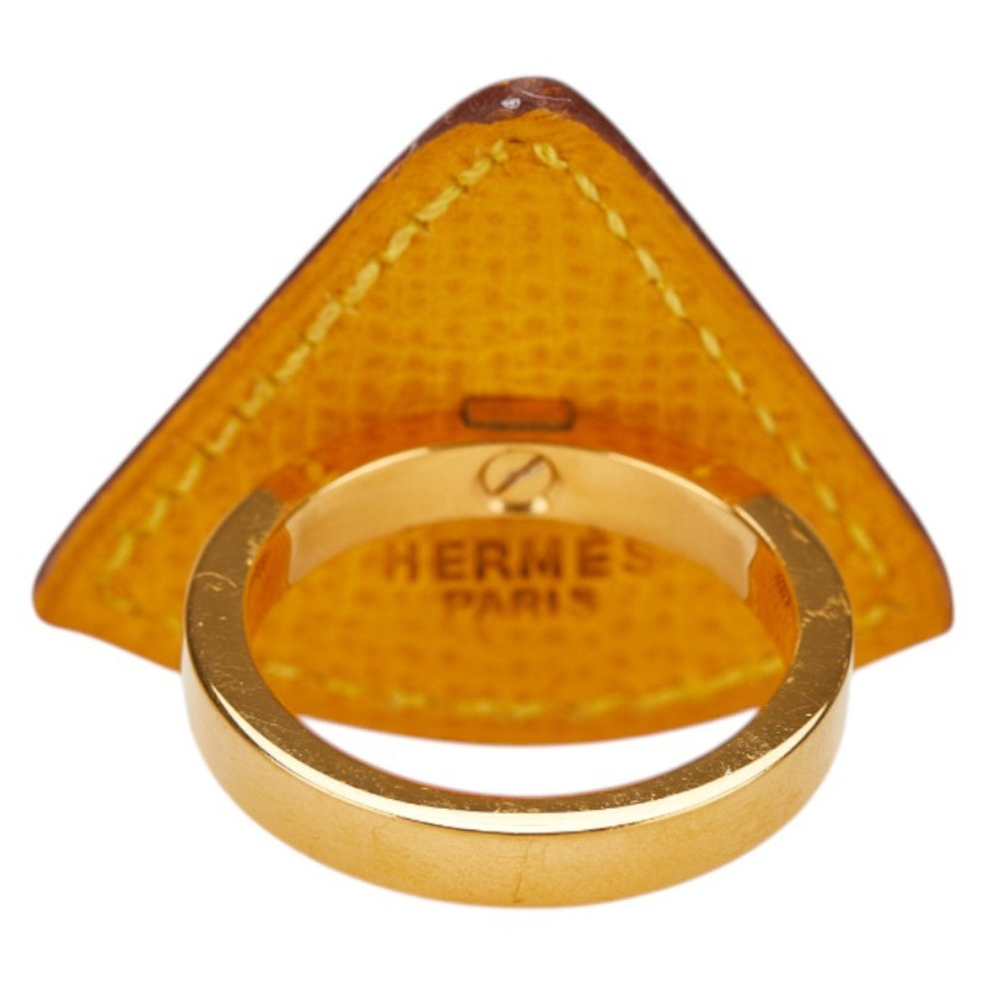 Triangle Scarf Ring Leather