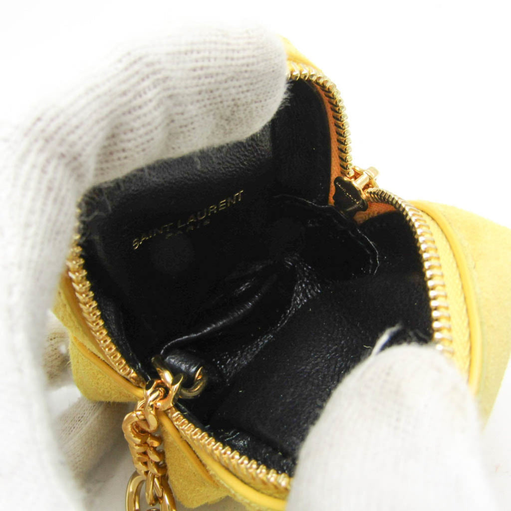 Handbag Charm Leather Yellow