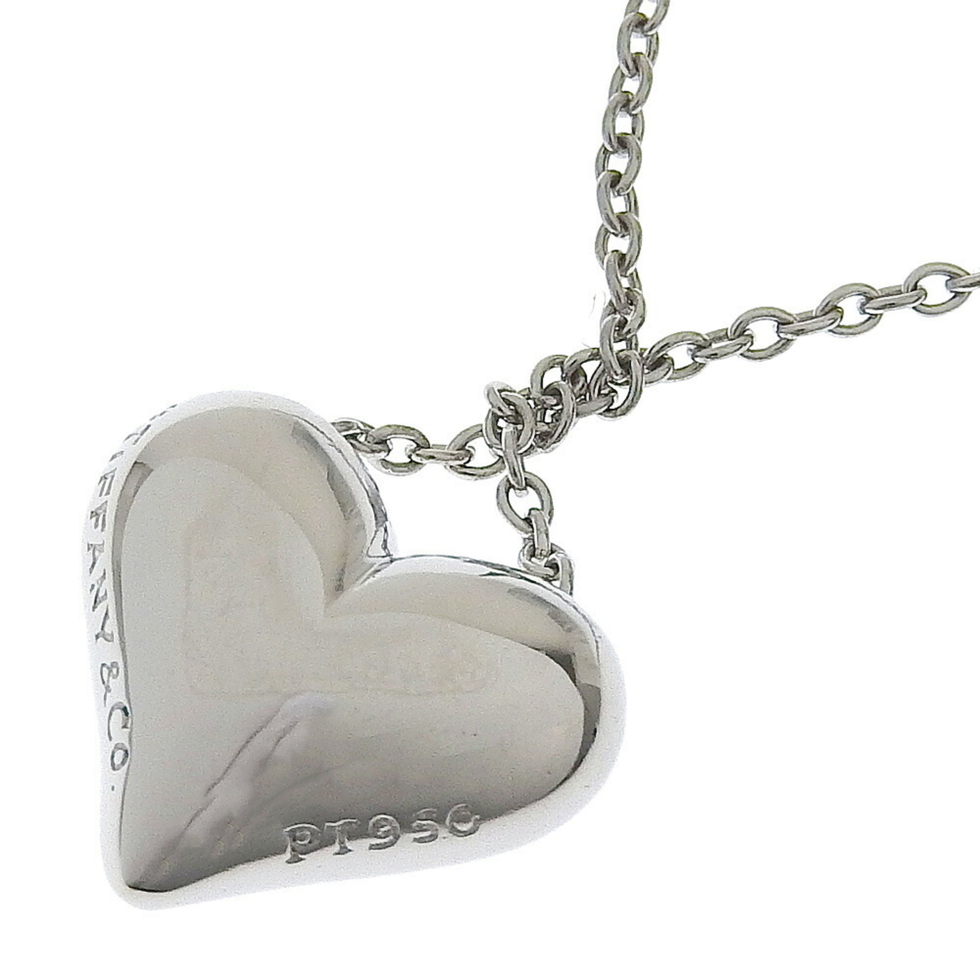 Dots Heart Pendant Necklace Platinum With Diamond