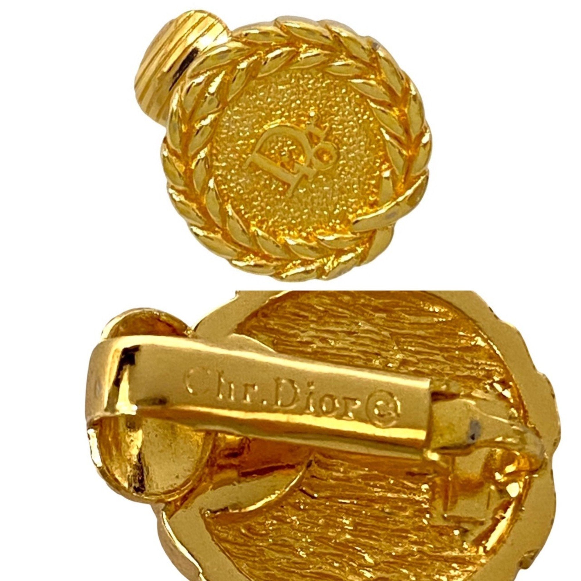 Earrings Logo Gold-Tone Metal