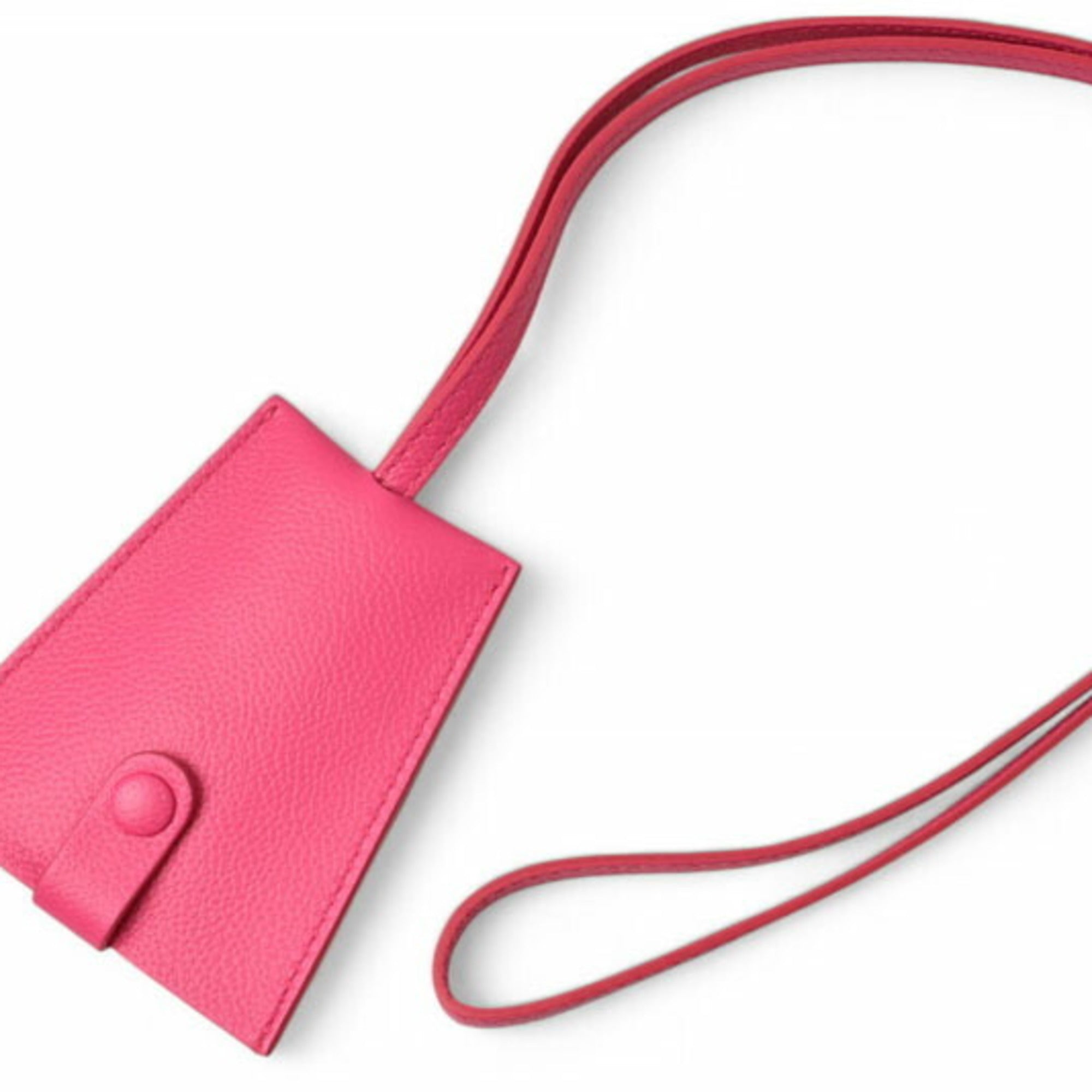 Keyring Charm Leather Pink Ring