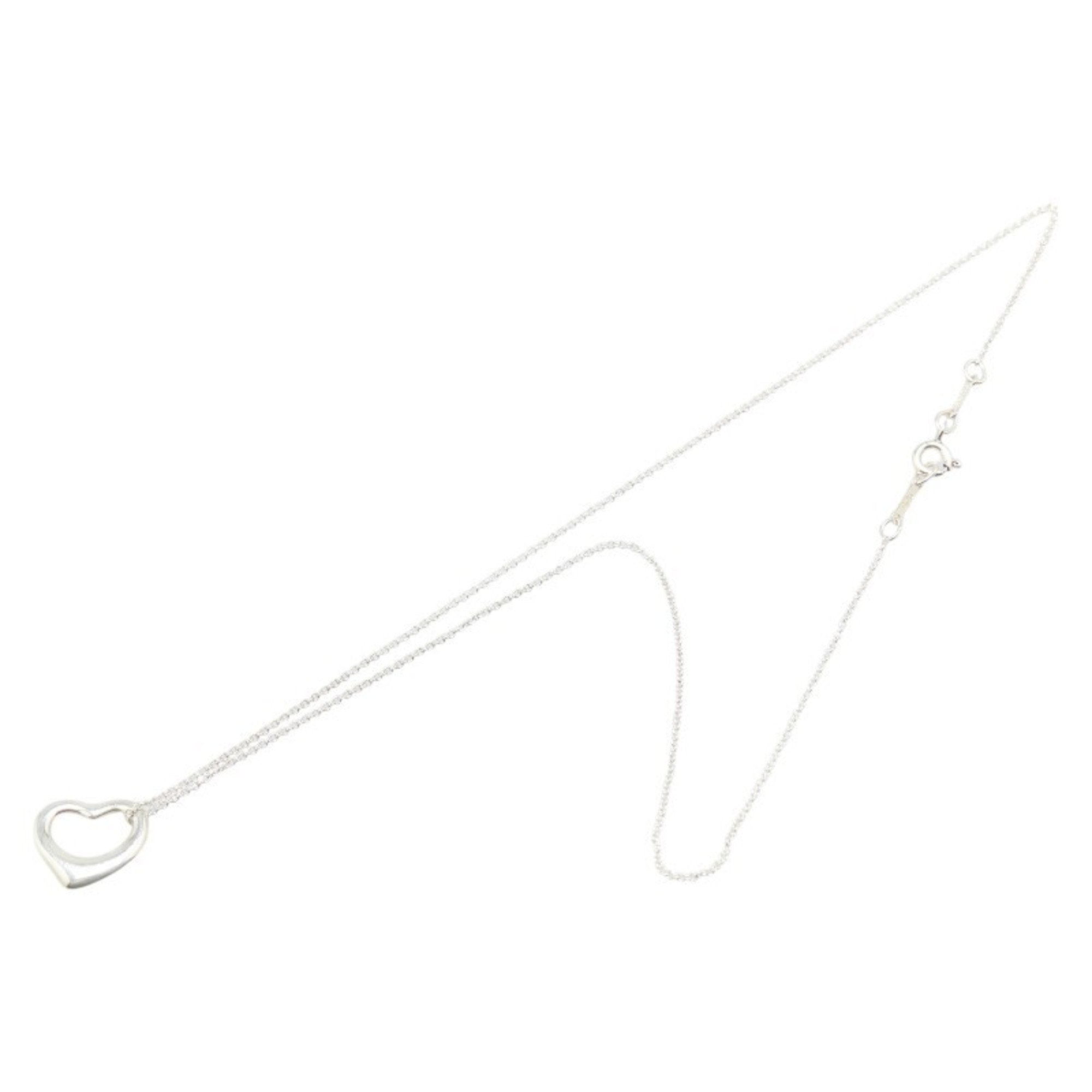 Open Heart Pendant Necklace Sterling Silver