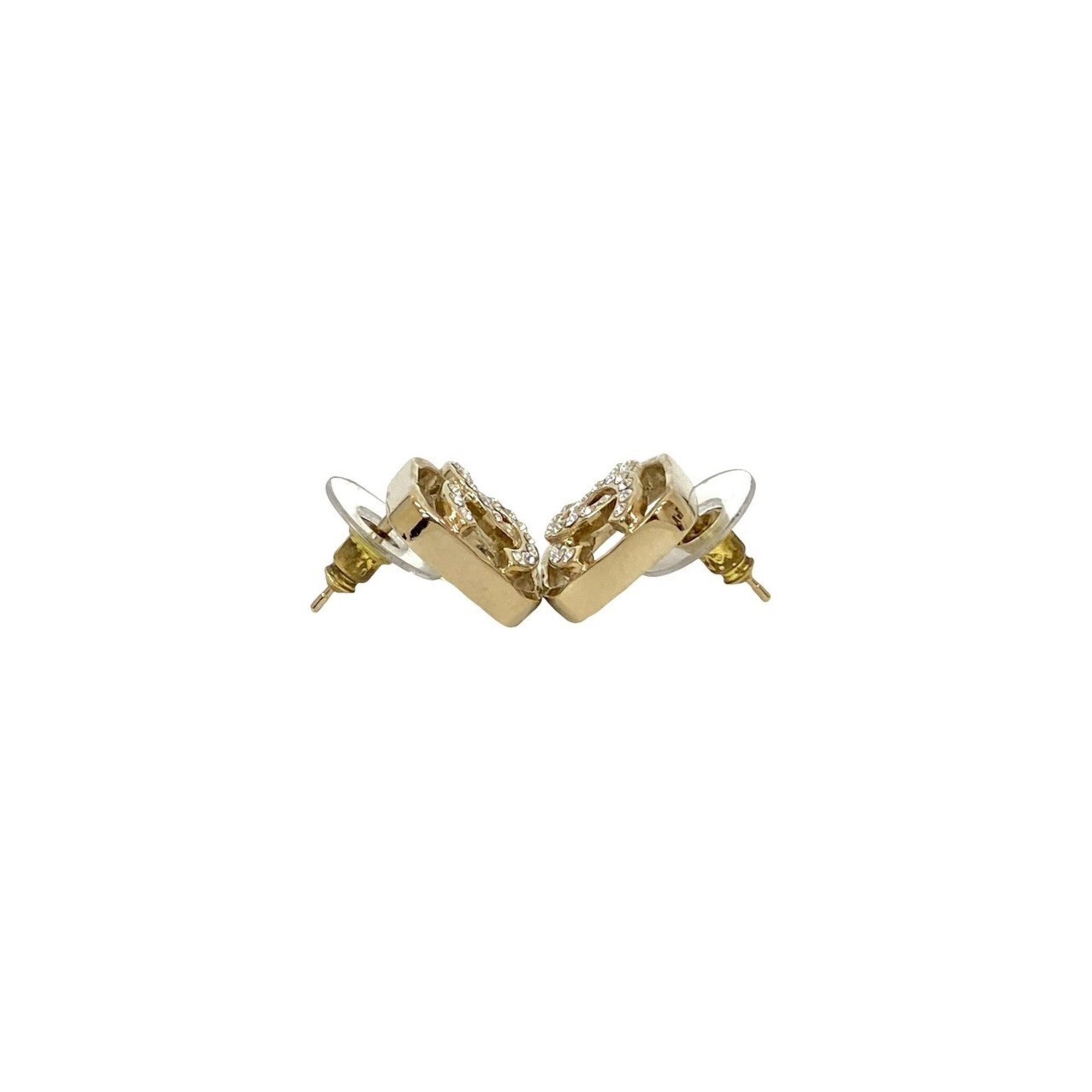 CC Logo Earrings Metal Gold-Tone Metal