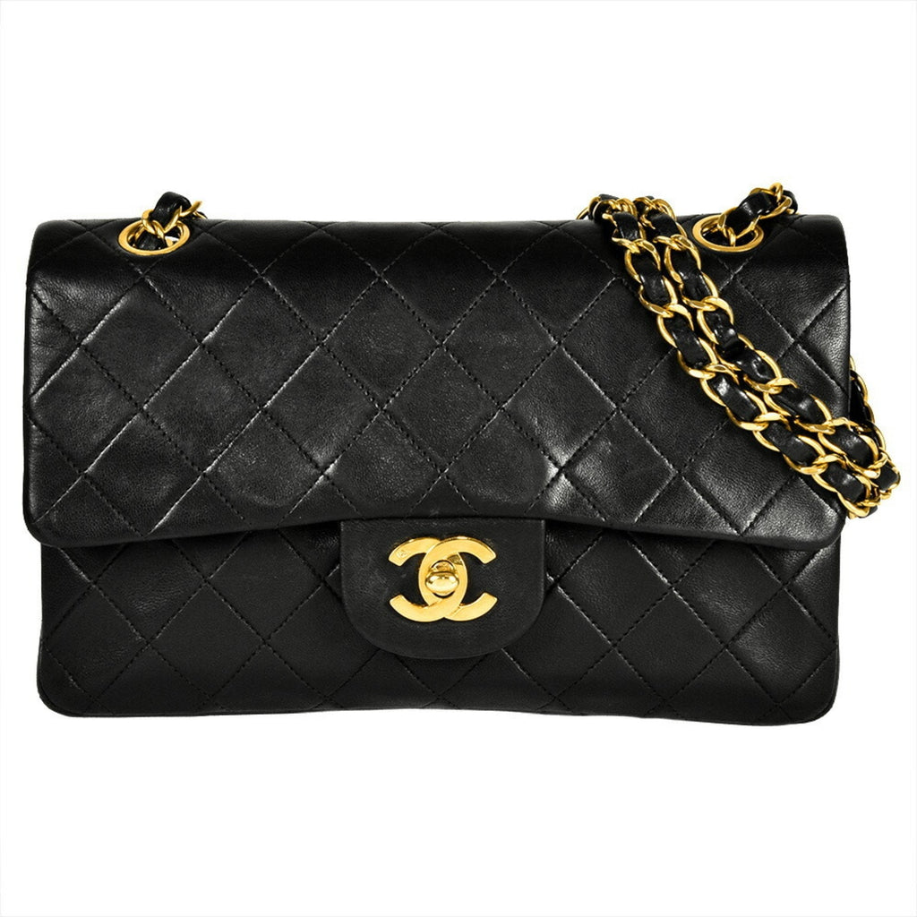 Vintage Classic Double Flap Bag Quilted Lambskin Small
