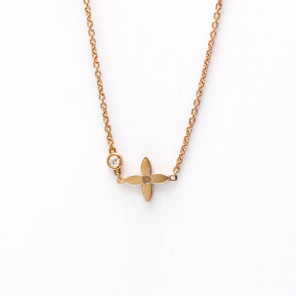 Pendant Necklace 18K Rose Gold with Diamond