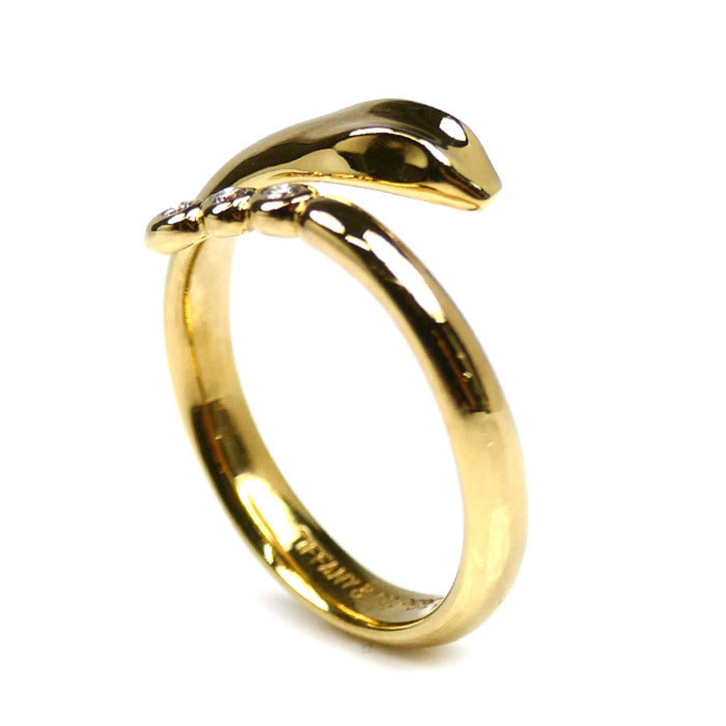 Snake Ring 18K Yellow Gold and Diamond