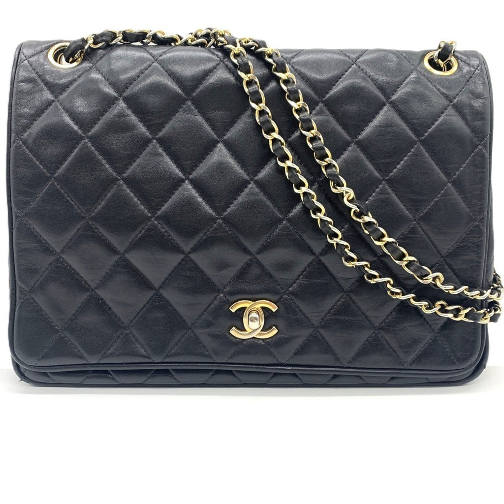 Vintage Full Flap Bag Quilted Lambskin Medium
