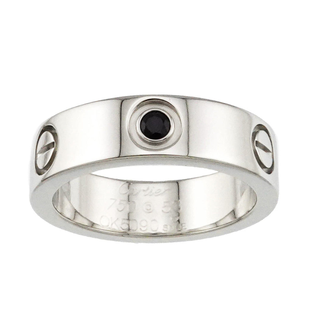 Love Ring 18K White Gold with Sapphires