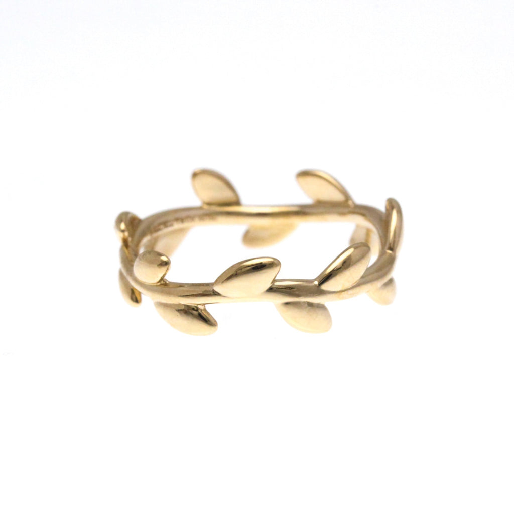 Olive Leaf Band Ring 18K Rose Gold