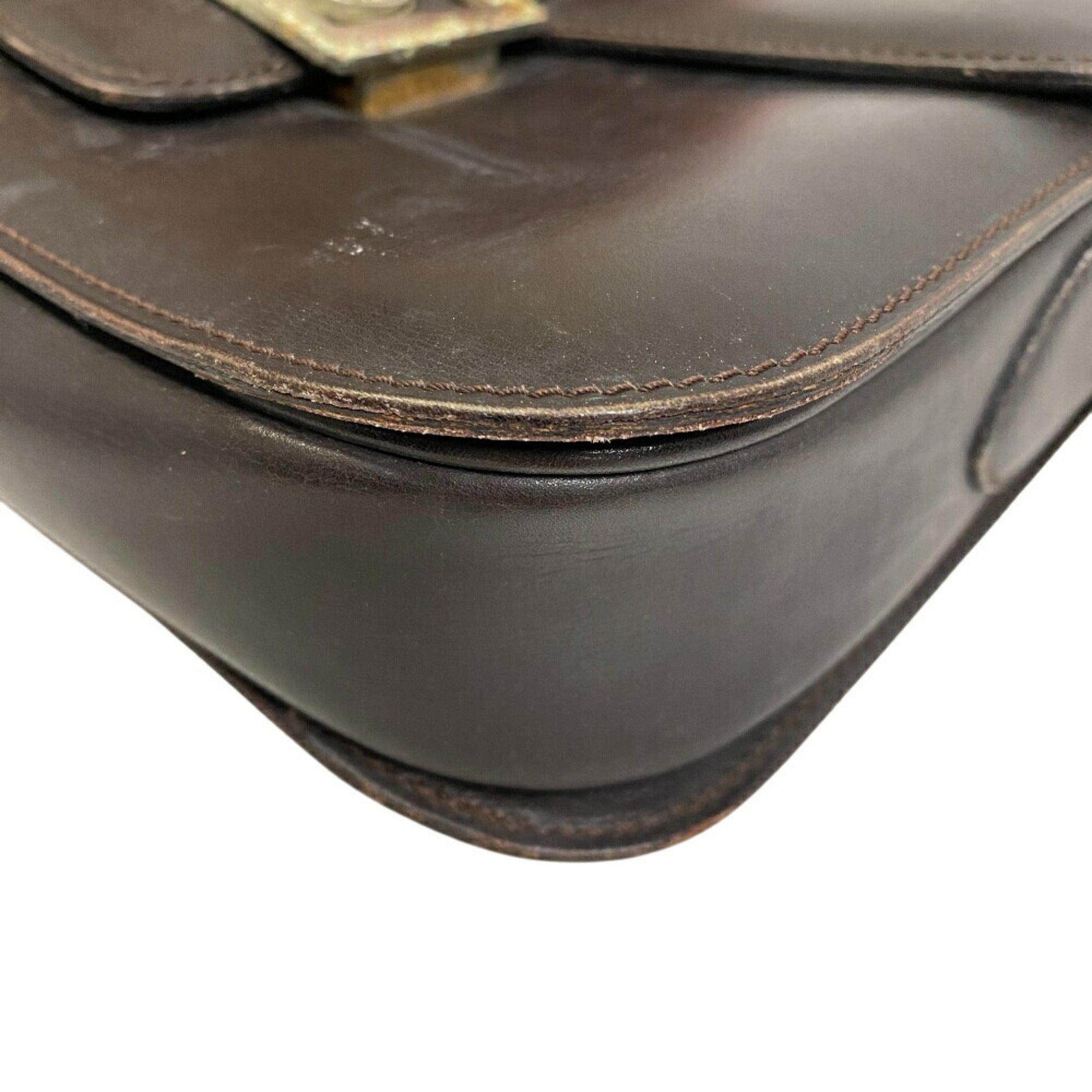 Vintage Carriage Flap Bag Leather Medium