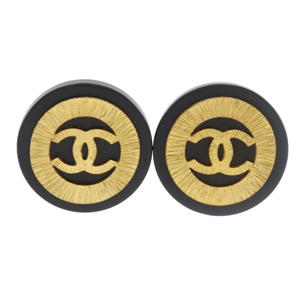 CC Logo Clip-On Earrings Metal Gold-Tone Metal