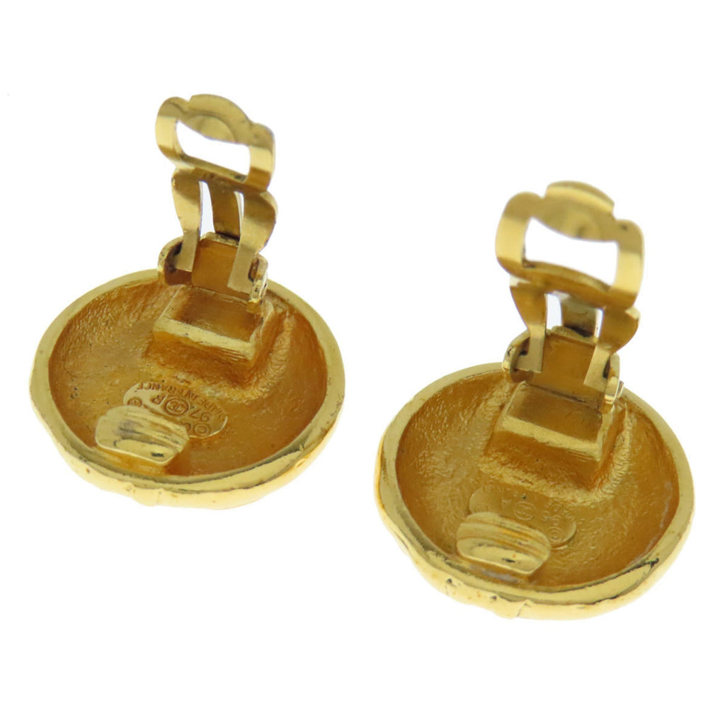 CC Logo Clip-On Earrings Gold-Tone Metal Gold-Tone Metal