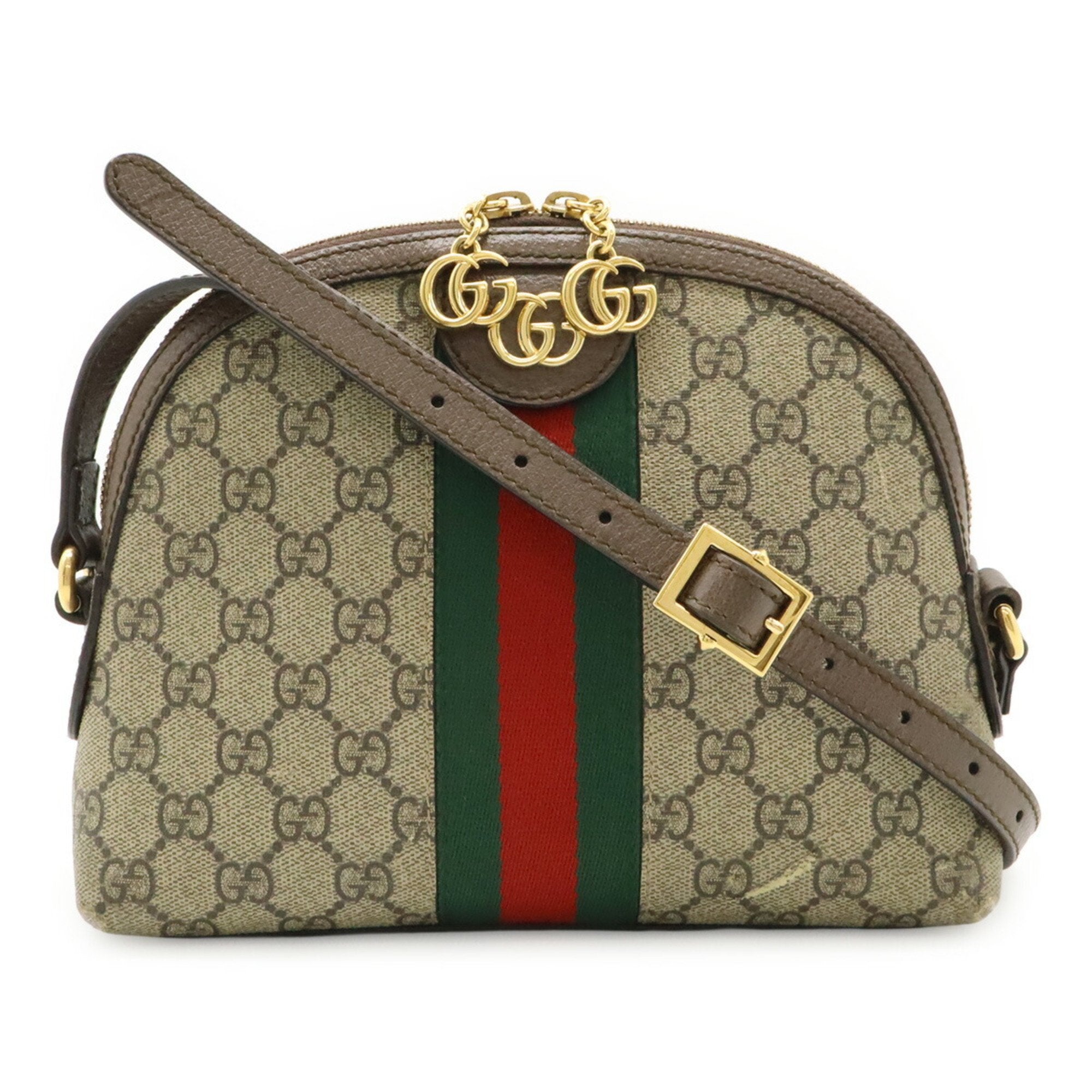 Ophidia Dome Shoulder Bag GG Coated Canvas Small